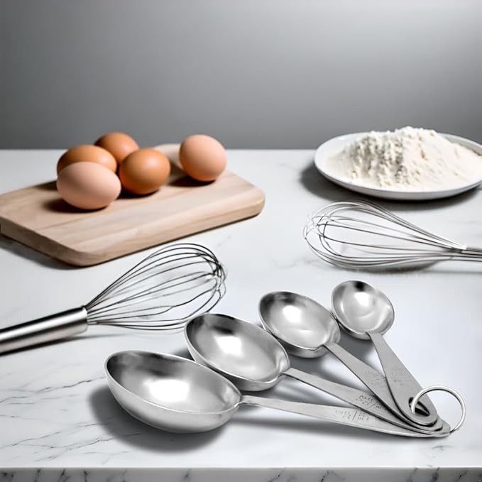Lindy's MPC4 4-Piece Stainless Steel Measuring Scoop Set, 9 inches long - Image 3