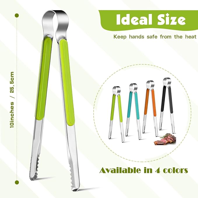 4Pcs Stainless Steel Kitchen Tongs - Image 3