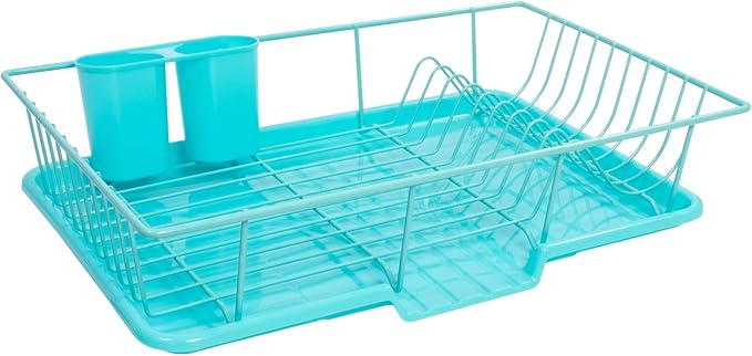 Sweet Home Collection Dish Rack Drainer 3 Piece Set - Image 4