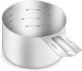 1PCS 1Cup Single Measuring Cup, Etched Inner Scale Stainless Steel Measure Scoop by BERYLER