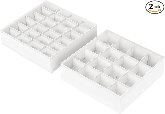 Joyoldelf Sock Drawer Organizer Divider 2 Packs Underwear Organizer, 24 Cell + by APPRECIATELIFERELAXYOURSOUL