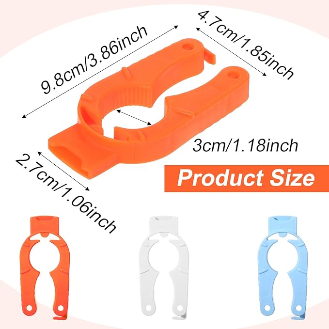 6 Pcs Water Bottle Opener Plastic Bottle Cap Opener Multi-Purpose Orange Soda - Image 2