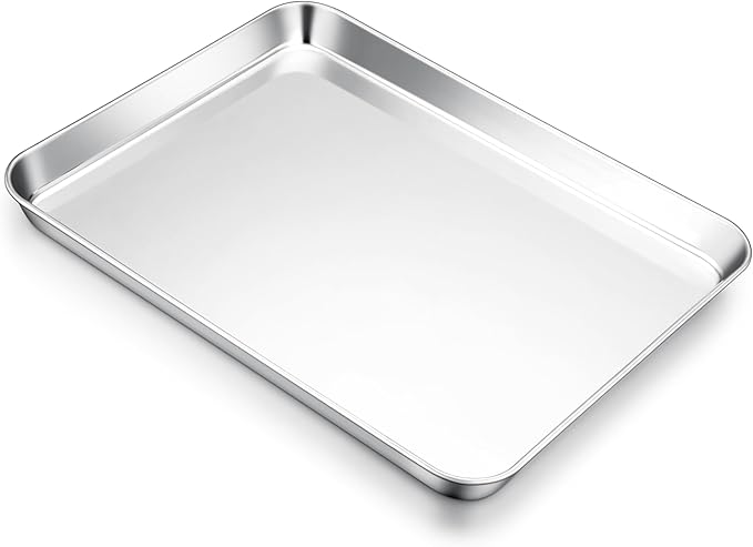 E-far Cookie Sheet for Baking, 18”x13” Stainless Steel Baking Sheet Pan for Oven by E-far