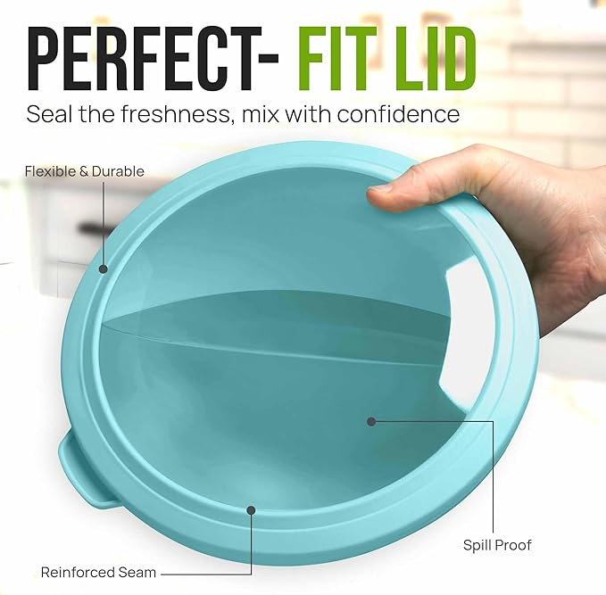 Zulay Kitchen 12 Piece Plastic Mixing Bowls - Image 4