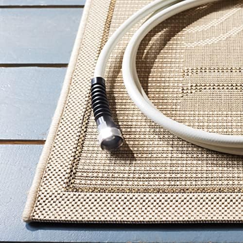 SAFAVIEH Washable Rug Outdoor Courtyard Collection - 2' x 3'7", Natural & Brown, Non-Shedding & Easy Cleaning, Ideal for Patio, Front Door, Entryway, Doormat (CY1906-3001)