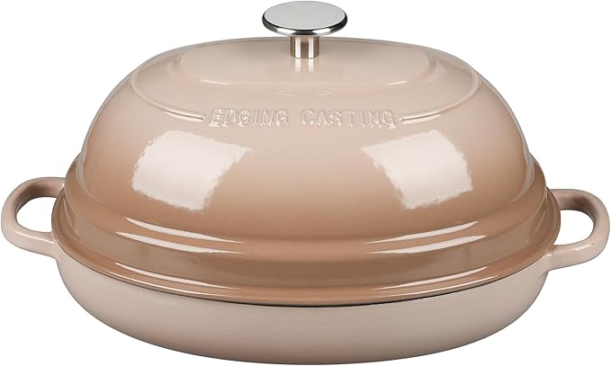 EDGING CASTING Enameled Oval Cast Iron Dutch Oven Pot - Image 3