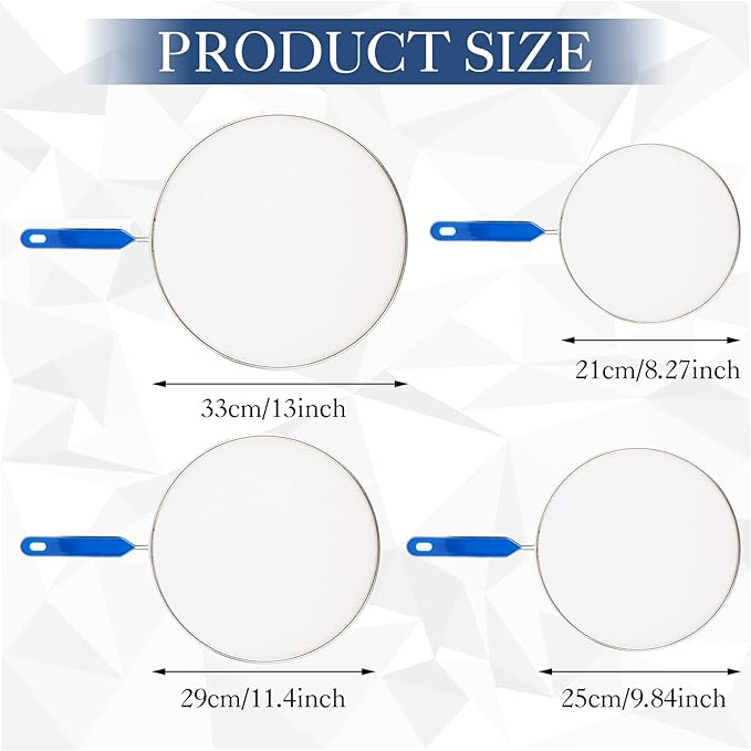 8 Inch Grease Splatter Screen Guard Stainless Steel Splash Screen Protector - Image 2