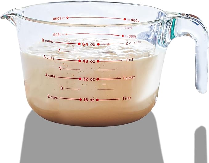 8 Cup Large Glass Measuring Cup by LERAZE