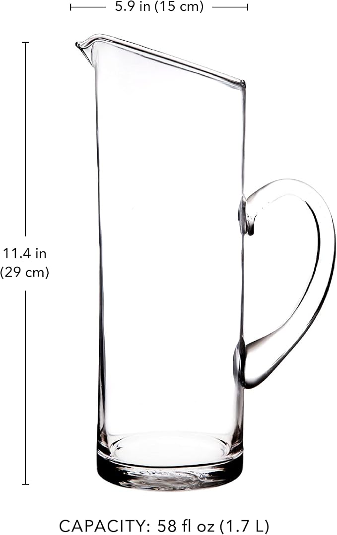Glass Water Pitcher with Spout – Elegant Serving Carafe - Image 3