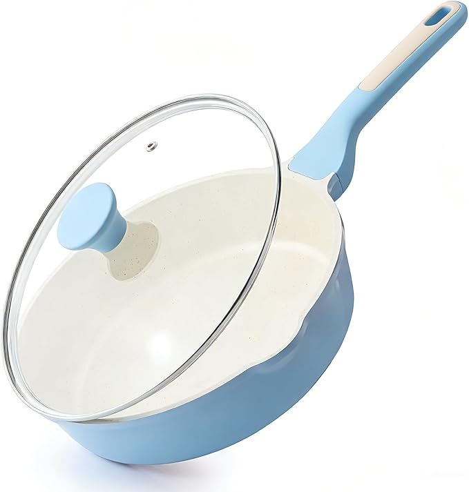 SENSARTE Nonstick Ceramic Saute Pan 10-inch, 3.5QT Nonstick Skillet, Non Toxic by SENSARTE