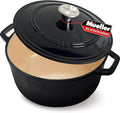 MUELLER HOME 4.5 QT Enameled Cast Iron Dutch Oven, Heavy-Duty Casserole Dish by MUELLERHOME