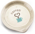 FANGSUN Coffee Spoon Rest, 3.5 Inch Ceramic Spoon Holder by FANGSUN