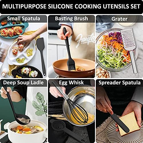 Silicone Kitchen Utensils Set, 16-Piece Silicone Cooking Utensils by Deedro