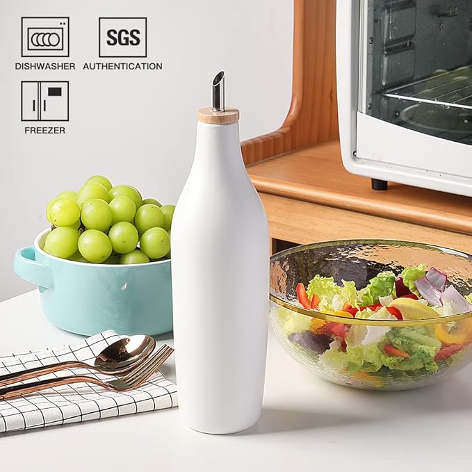 Sweejar Matte Ceramic Olive Oil Dispenser Bottle - Image 2