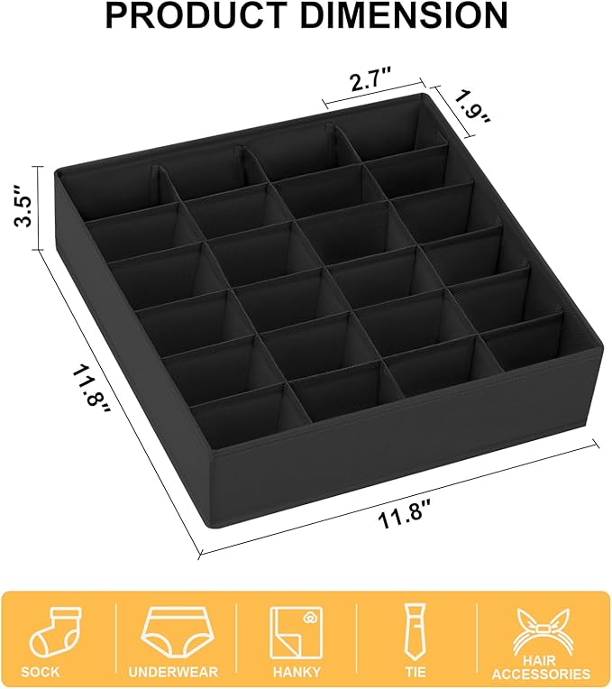 Joyoldelf Sock Organizer Drawer Organizer - Image 2