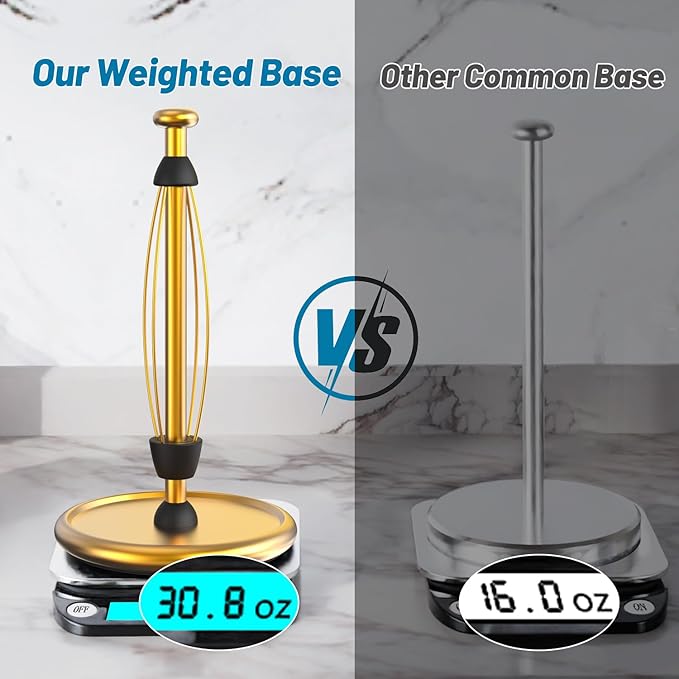VEHHE Gold Paper Towel Holder Countertop - Image 3