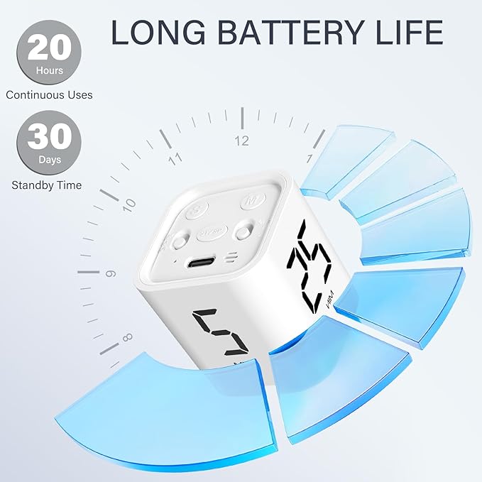 Rotating Pomodoro Timer 5, 10 50 Minutes Preset, Desk Productivity Flip Timer - Image 7