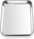E-far Mini Toaster Oven Tray, 9.4”x7.3” Stainless Steel Baking Cookie Sheet by E-far