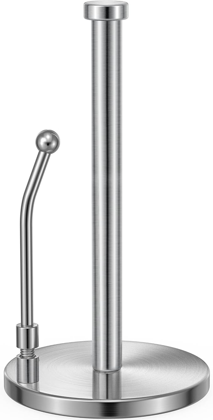 SMARTAKE Paper Towel Holder, Paper Towel Dispenser Standing Weighted Base Non by SMARTAKE