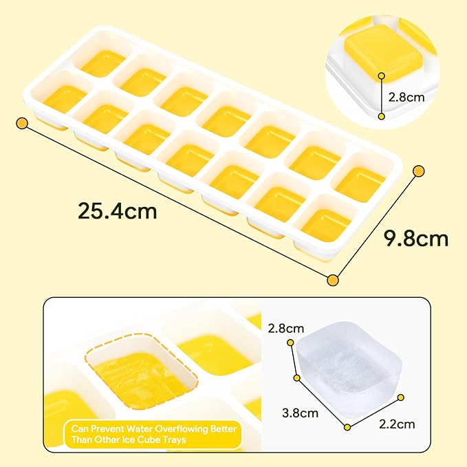Ice Cube Trays 4 Pack, Airabc Silicone Ice Cube Trays - Image 5