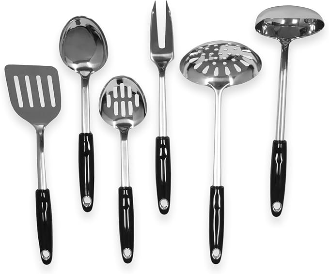 Chef Craft Heavy Duty Kitchen Tool and Utensil Set, 6 Piece, Stainless Steel - Image 7