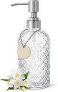 Gem-Patterned Glass Soap Dispenser by HomeandKitchenNO1