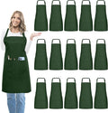 15 Pcs Adult Aprons Bulk with Pockets Adjustable Bib Chef Apron by IMERAGO
