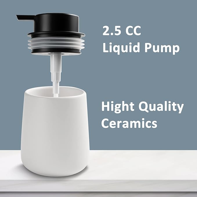Soap Dispenser Ceramic with Easy-to-Press Pump Hand Lotion Liquid Dispenser - Image 5