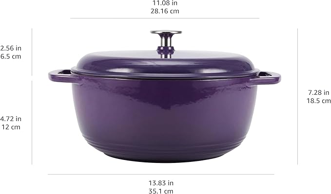 Amazon Basics Enameled Cast Iron Dutch Oven Pot - Image 4
