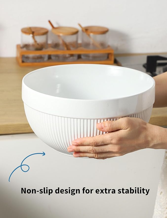 Large Ceramic Mixing Bowls, Dough Bread Making Bowl, Microwave and Dishwasher - Image 6