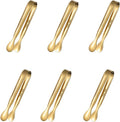 6 PCS Gold Sugar Tongs Set – 304 Stainless Steel Mini Tongs by Letingoo