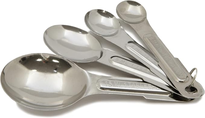 Measuring Spoons, 4 Piece Set, Stainless Steel by ChefCraft