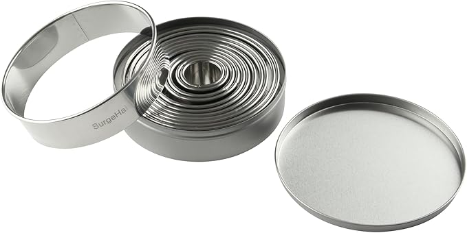 12 Piece Round Cookie Cutters Set, Donut Cutter Set, Stainless Steel Circle - Image 5
