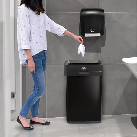 Clorox 13 Gallon Trash Can - 50L Slim Open Top Garbage Bin - Image 8