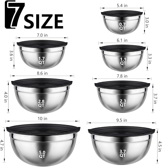 Leidawn Mixing Bowls with Lids set - Image 4