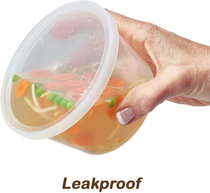 DuraHome - Deli Containers - 40 Pack BPA-Free Plastic Microwaveable Clear Food - Image 3