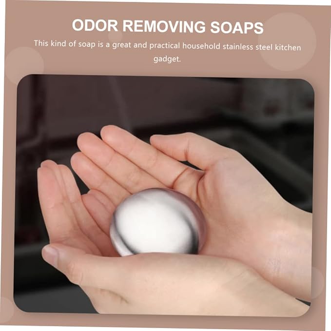 WOONEKY 1set Metallic Soap for Steel Odor Stainless Steel Fridge Soap Odor Removing Dishwasher Safe