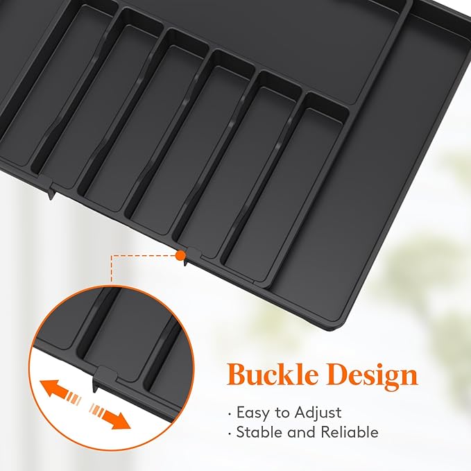 Lifewit Silverware Drawer Organizer, Expandable Utensil Tray - Image 7