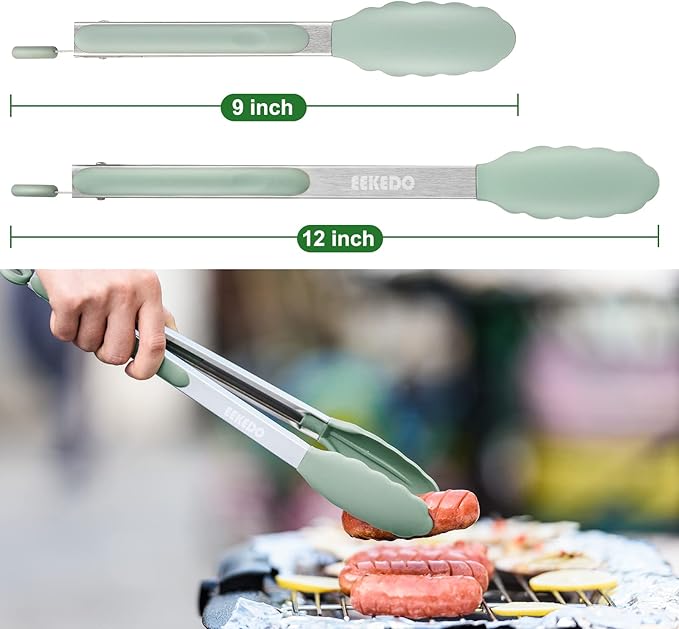Tongs for Cooking, 600ºF High Heat-Resistant Stainless Steel Kitchen Tongs - Image 6