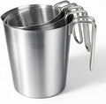 Newness 3-Pack Stainless Steel Measuring Cups Set, Metal Measuring Cup by Newness