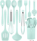 Kitchen Utensils Set-12 Pieces Silicone Cooking Utensils Set 392°F Heat by Pranski