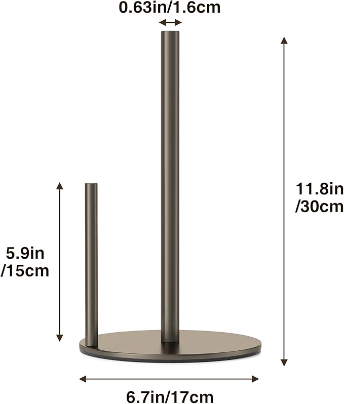 Bronze Kitchen Paper Holder, Oil Rubbed Bronze Paper Towel Holder, Kitchen Roll - Image 6