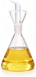 ELETON Conical Borosilicate Glass Olive Oil Dispenser – Non Drip Oil Bottle by ELETON