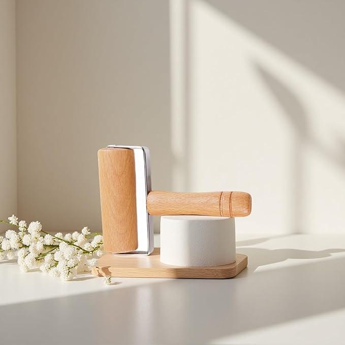 Stainless Steel & Beechwood Rolling Pin - Image 8