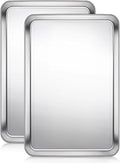 Terlulu Baking Sheet, Cookie Sheet, Stainless Steel Baking Pan, 2 Piece-17.3''x by Terlulu