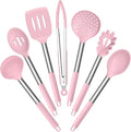 E-far Silicone Cooking Utensils Set, Slotted Turner, Soup Ladle, Pasta Server by E-far