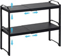 2 Pack Expandable Cabinet Countertop Shelves, Stackable Shelves Organizers by X-cosrack