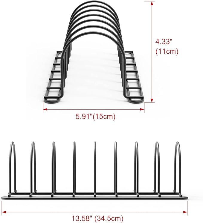 JAQ Pan Organizer Rack for Cabinet, Pot Lid Holder & Baking Sheet Organizer - Image 3