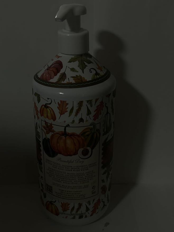 Beautiful Day Pumpkin Peach Dish Soap with Essential Oils – Powerful Grease Fighting Liquid Soap, Fresh Fruity Scent, Gentle on Hands, Effective Kitchen Cleaning