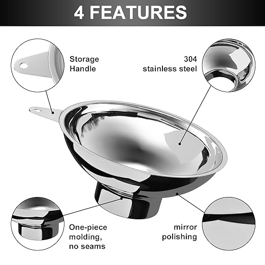 Serinar 5.7 Inch X 2.78 Inch Mouth Metal Canning Funnel - Image 3